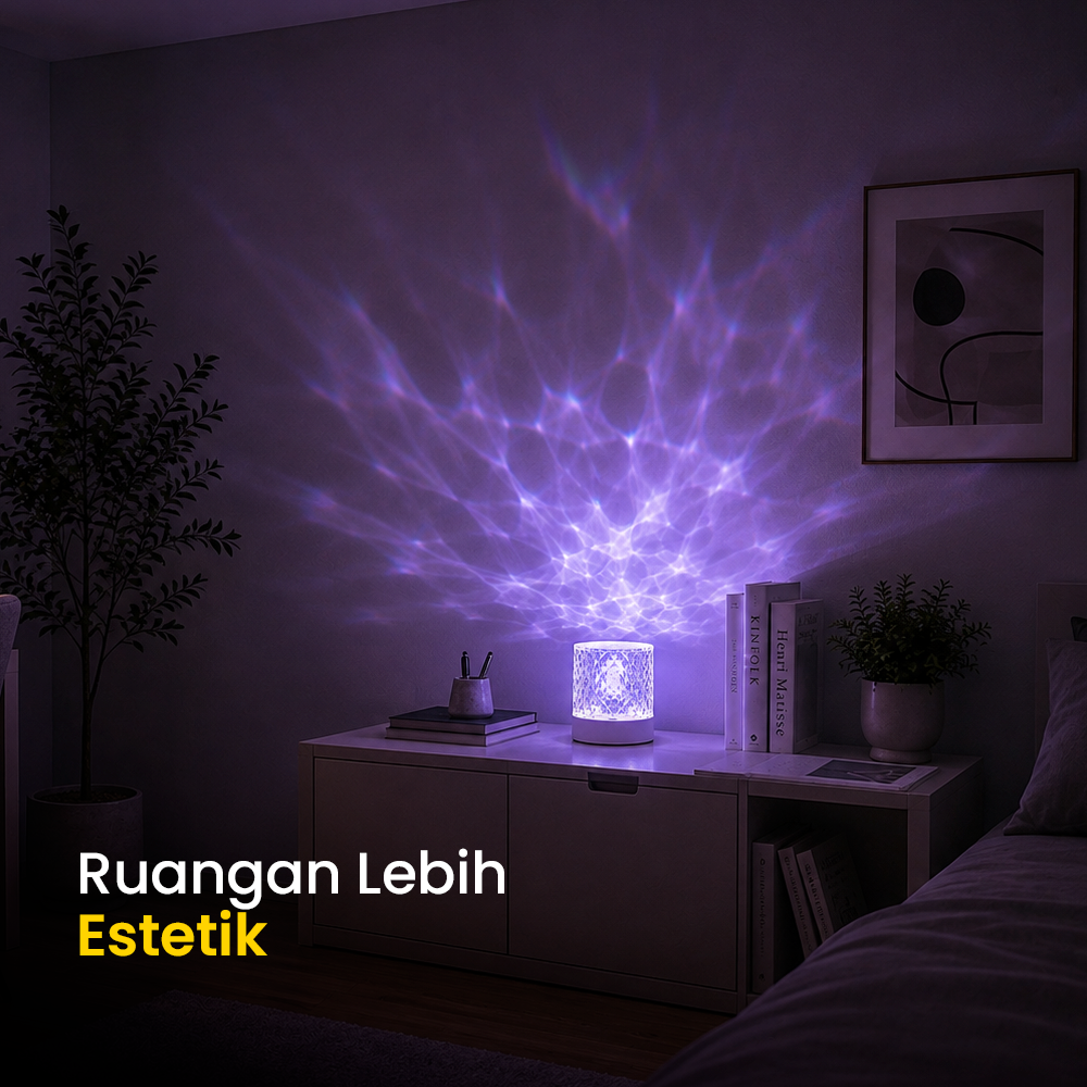 Gambar produk RISIFY Lampu Tidur Proyektor LED Water Ripple 16 Color Round 3W - SFY25 - 4
