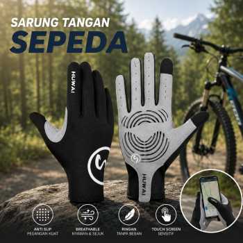 HUWAI Sarung Tangan Sepeda Gym Touch Screen Gloves Breathable - HS-20