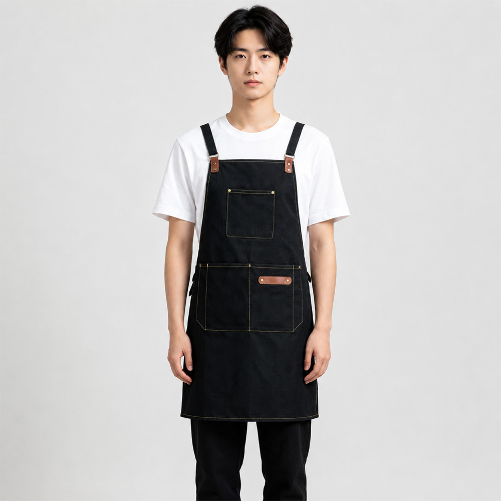 Gambar produk Bulc Celemek Masak Apron Dapur Barista Kantong Depan Adjustable Strap Canvas - JJ50 - 3