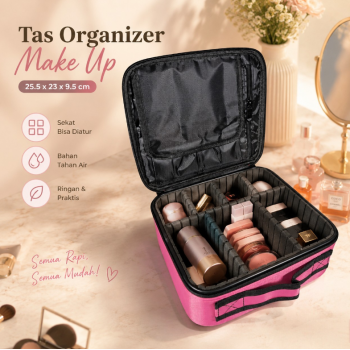 Biutte.co Tas Organizer Make Up Kosmetik Multifungsi 25.5x23x9.5cm - F118