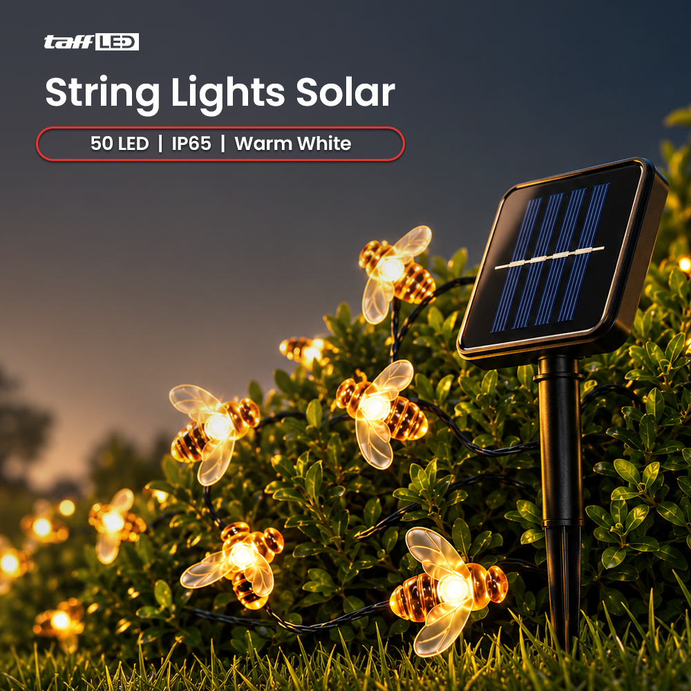 Finether Lampu Taman Lebah Solar Panel Outdoor Lamp Waterproof IP65 - BE306
