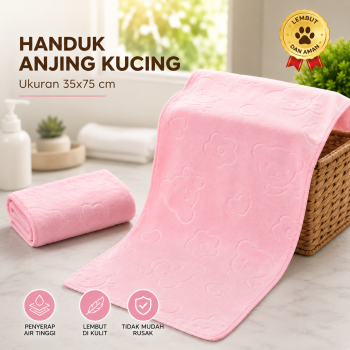 TILODEX Handuk Kucing Anjing Grooming Quick Drying Towel 35x75cm - HK-10