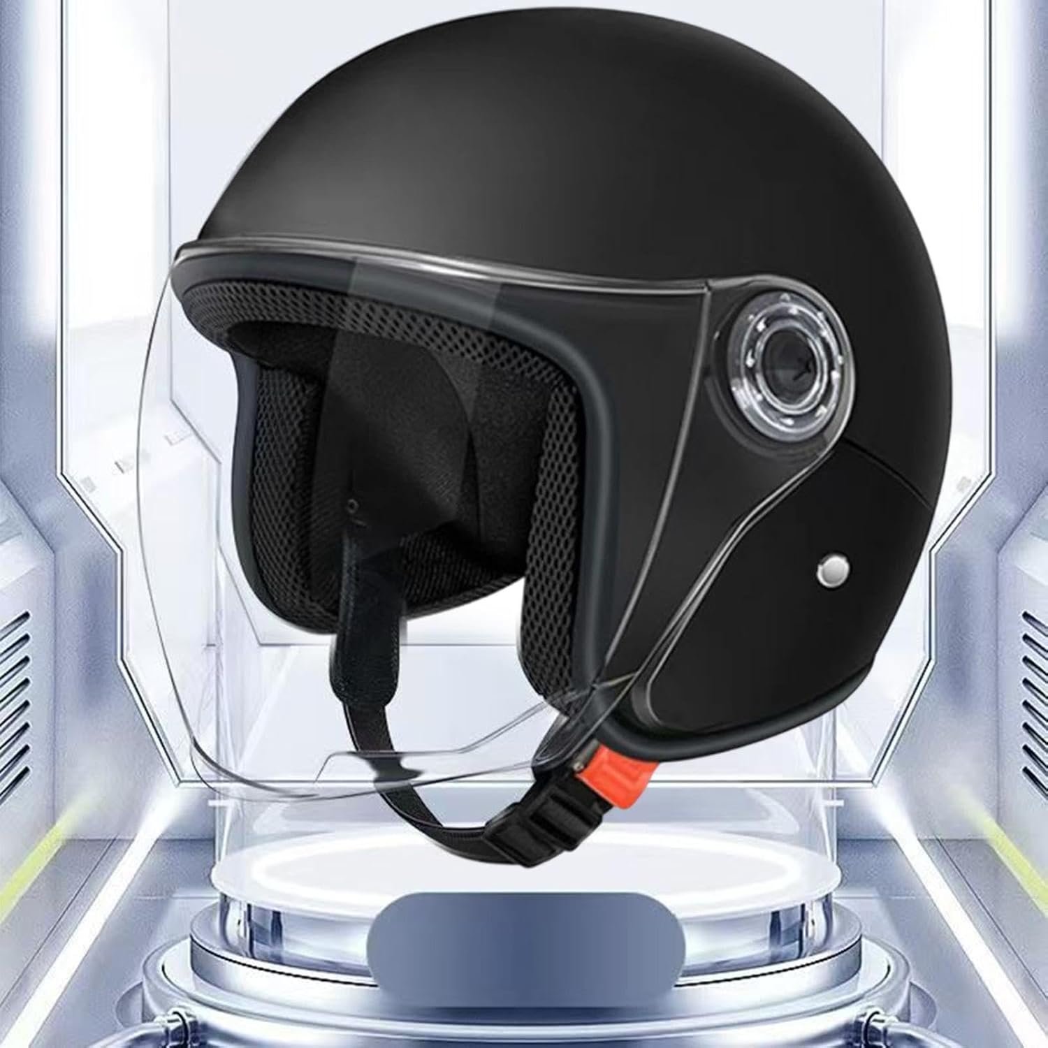 Gambar produk Heabety Helm Skuter Half Face Sport Anti Fog Visor Motocycle Helmet - A560 - Kemasan