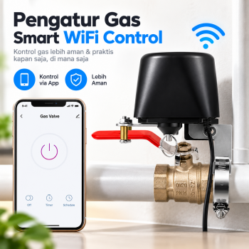 Gambar produk Tuya Pengatur Gas Pintar Smart WiFi Control Water Valve Gas Controller - YB5