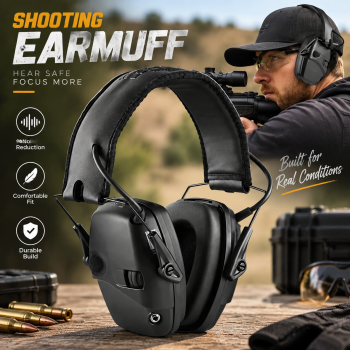 Gambar produk TaffSPORT Penutup Telinga Earmuff Headphone Taktis for Shooting - R-01526