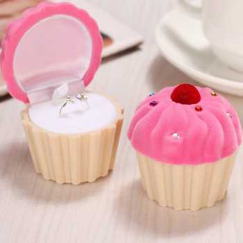 Gambar produk Joyero Kotak Cincin Kalung Anting Ring Box Cupcake Jewelry Case - PK315