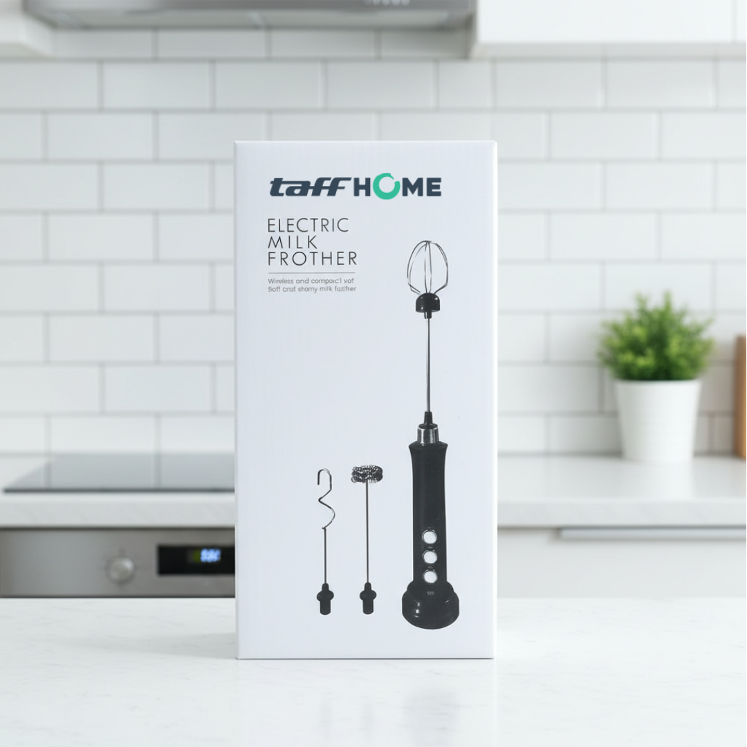 Gambar produk TaffHOME Hand Mixer Mini 3in1 Whisk Beater Milk Frother USB Charge - EW-071 - Kemasan