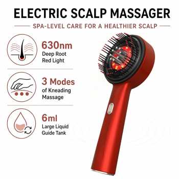 Gambar produk Hailicare Sisir Pijat Kepala Elektrik Red Light Scalp Massage Comb - WN-02