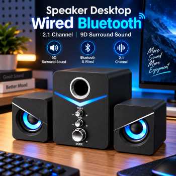 YOUTO Speaker Desktop Wired Bluetooth 2.1 Channel 9D Surround Sound - D-221