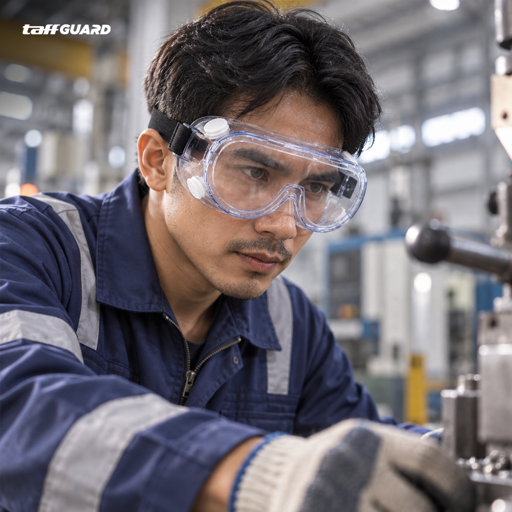 Gambar produk TaffGUARD Kacamata Safety Goggles Work Laboratory Eyewar Anti Fog - R101 - 6