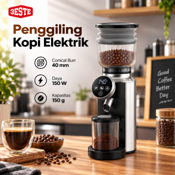 Gambar produk Trieste Penggiling Kopi Elektrik Coffee Conical Grinder 150W 150g - CG5003