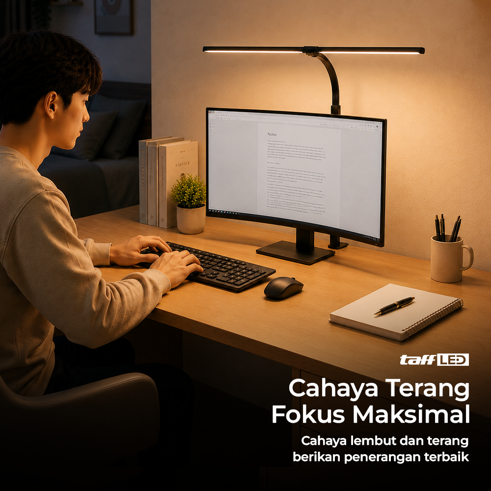 Gambar produk TaffLED Lampu Meja Belajar LED 3 Color 2700-6500K 24W - T188 - 1