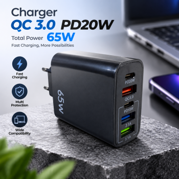 Gambar produk YINHO Kepala Charger Fast Charging QC 3.0 Multi Port PD20W 65W - LYK-882