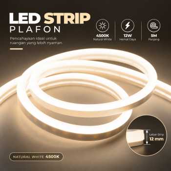 XNBADA Lampu LED Strip Plafon Natural White 4500K 12W 5M - XNB5NW