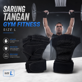 Gambar produk SportQ Sarung Tangan Gym Fitness Weightlifting Gloves Anti Slip L - SL-20