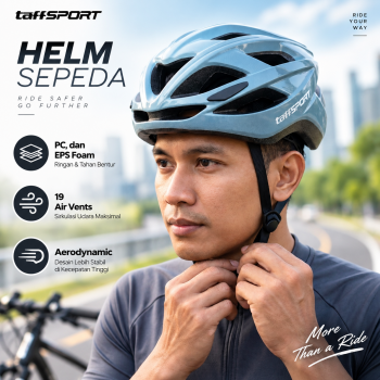 TaffSPORT Helm Sepeda MTB Standard Vers Bicycle Helmet 19 Air Vent - Z20