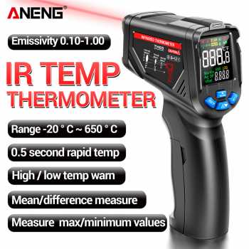 Gambar produk ANENG Termometer Industrial Digital Thermogun Laser Alarm Preset - TH05