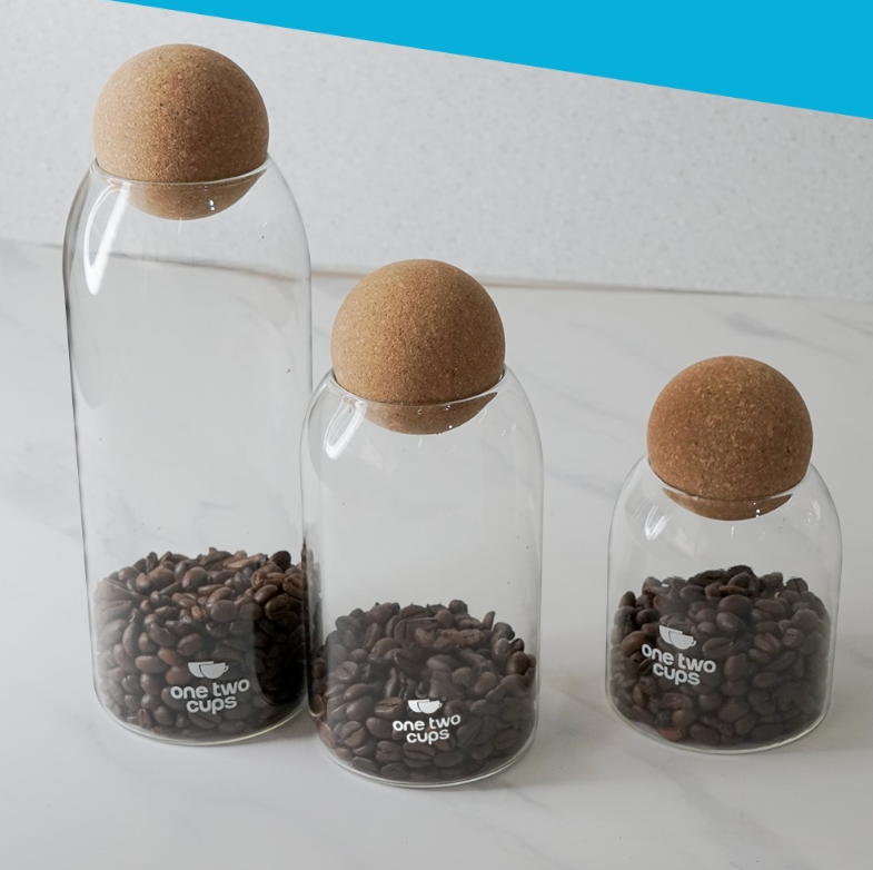 Gambar produk One Two Cups Toples Kaca Penyimpanan Makanan Cork Seal Storage Jar 800ml - E1 - 4