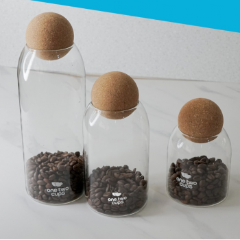 Gambar produk One Two Cups Toples Kaca Penyimpanan Makanan Cork Seal Storage Jar 800ml - E1 - 4