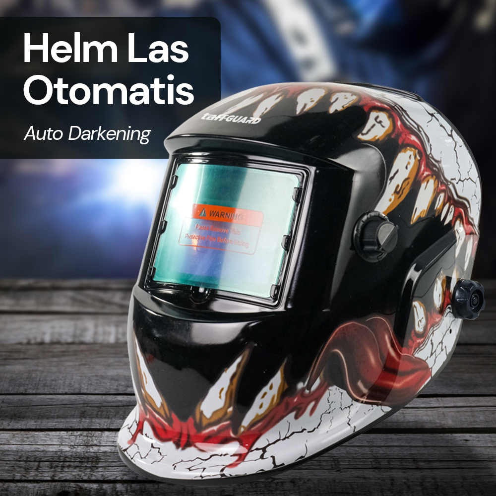 Gambar produk TaffGUARD Helm Las Otomatis Auto Darkening Welding Helmet - HW12 - Utama
