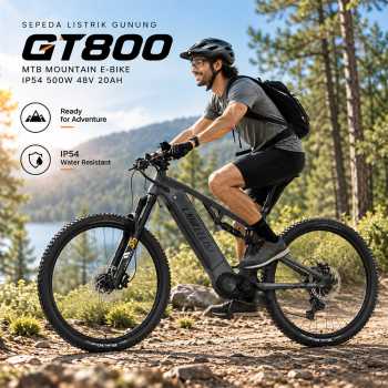 Lankeleisi Sepeda Listrik Gunung MTB E-Bike IP54 500W 48V 20Ah - GT800