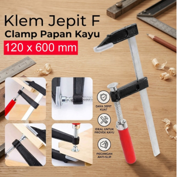 Taffware Klem F Clamp Jepit Papan Kayu Heavy Duty Woodworking - DEC04