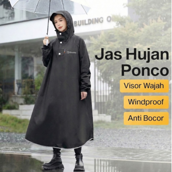 Rhodey Jas Hujan Ponco Anti Rembes 150D Oxford Waterproof Raincoat - PY-45