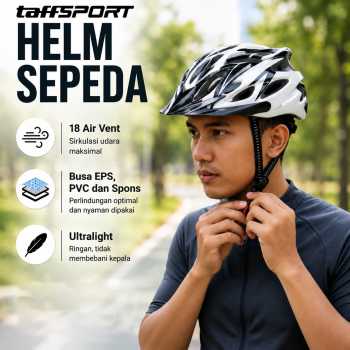 TaffSPORT Helm Sepeda Road Bike Ultralight Bicycle Helmet 18 Air Vent - X40