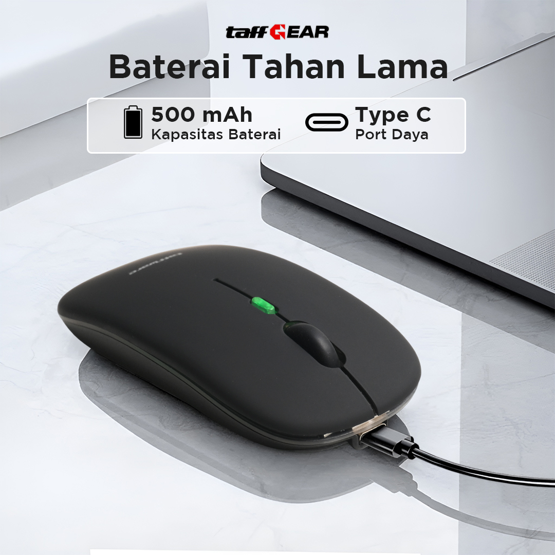 Gambar produk TaffGEAR Mouse Wireless Bluetooth Optical 2.4GHz Silent Click 1600DPI - DC001 - 4