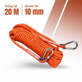 Gambar produk TaffSPORT Tali Paracord Panjat Tebing Outdoor Darurat Survival Rope 10mm 20M - RM-20 - 7