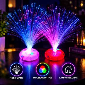 PDQ Lampu Hias LED Dekorasi Fiber Optic Light Night Lamp Multicolor - Multi-Color