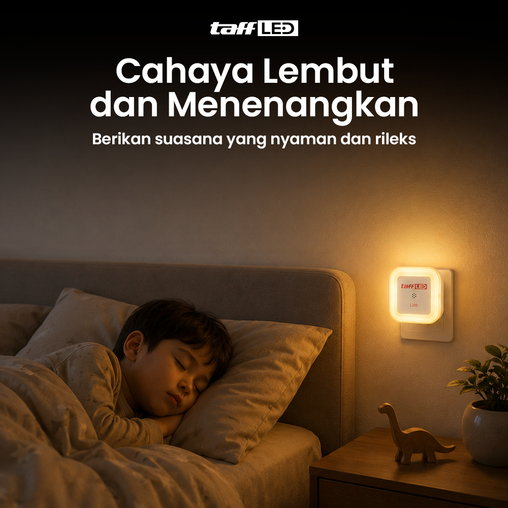 Gambar produk TaffLED Lampu Tidur Minimalis EU Plug Sensor Cahaya Warm White 0.5W - L200 - 3