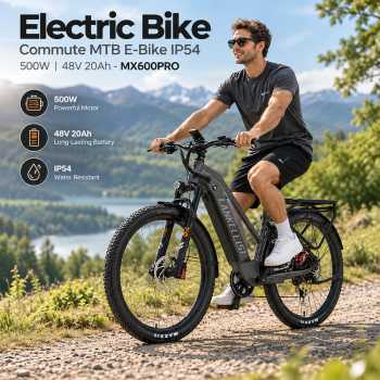 Gambar produk Lankeleisi Sepeda Listrik Gunung MTB E-Bike IP54 500W 48V 20Ah - MX600PRO