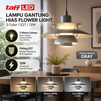 TaffLED Lampu Gantung Hias Flower Light 3 Color E27 12W - HLE27