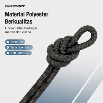 Gambar produk TaffSPORT Tali Paracord Panjat Tebing Climbing Rope Steel Buckle 10mm Panjang 30M - 24KN - 4
