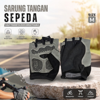 HUWAI Sarung Tangan Sepeda Gym Half Finger Gloves Breathable - TS-20