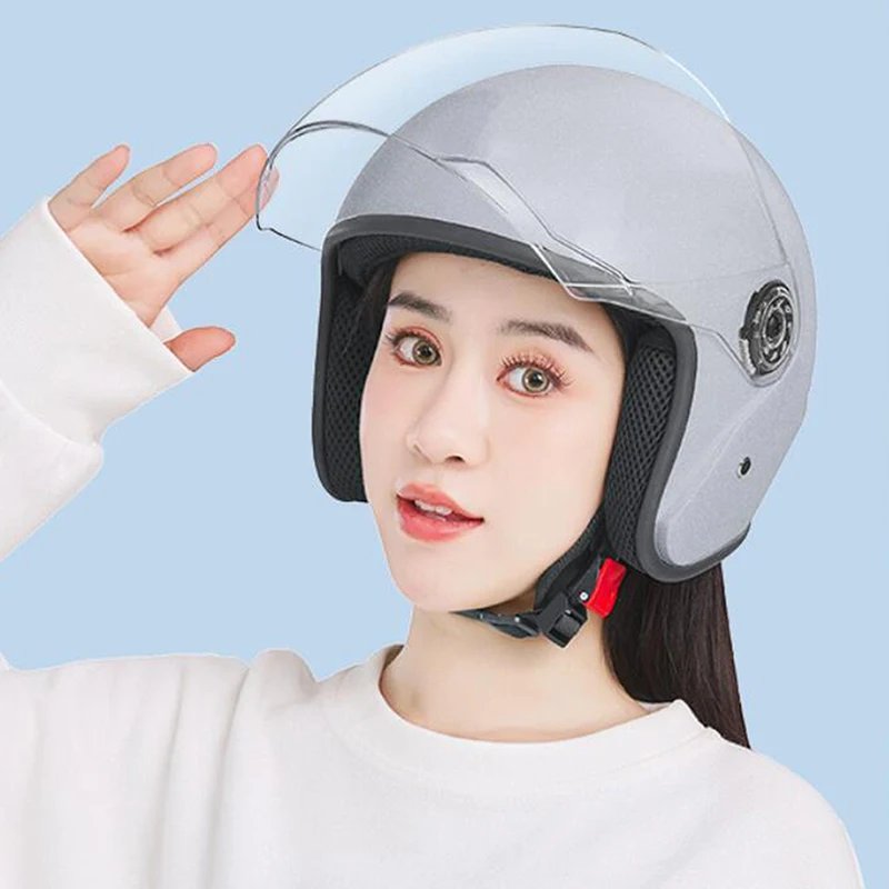 Gambar produk Heabety Helm Skuter Half Face Sport Anti Fog Visor Motocycle Helmet - A560 - 4