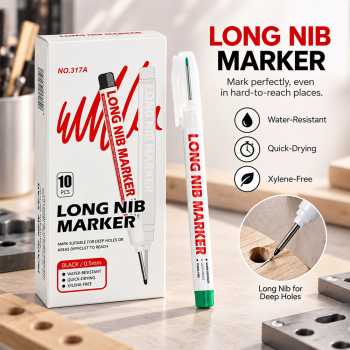Gambar produk Toddi Spidol Kepala Panjang Long Nib Head Marker Waterproof 10 PCS - 317
