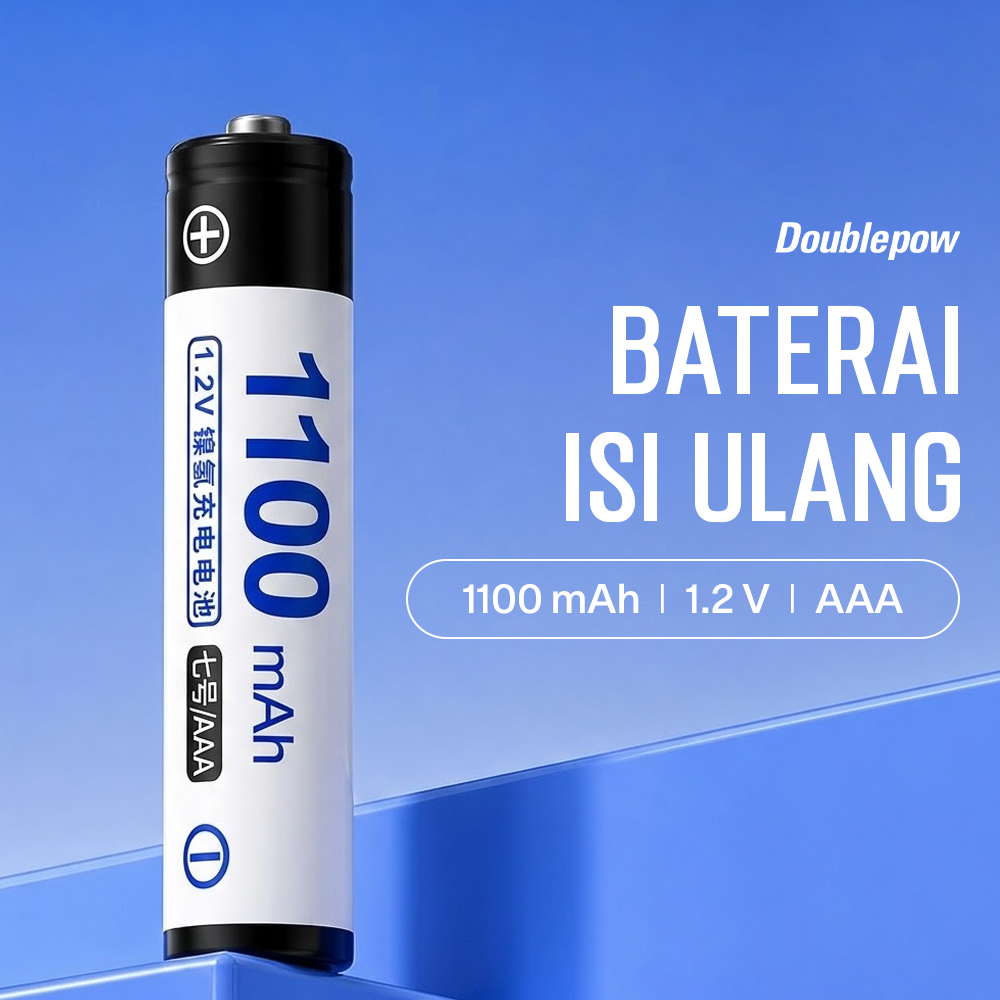 Gambar produk Doublepow Baterai Isi Ulang AAA Ni-MH Button Top 1100 mAh 1.2V 1 PCS - Utama