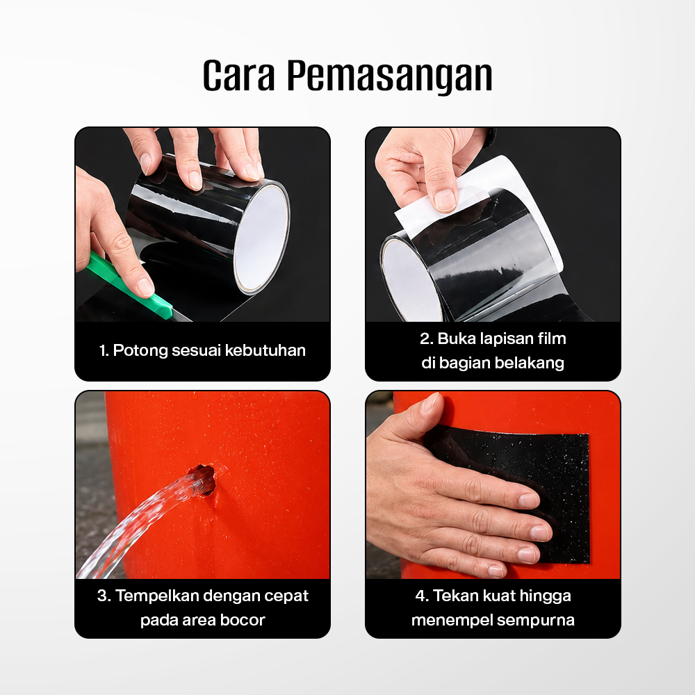 Gambar produk Yijian Lakban Anti Bocor Waterproof Super Strong Leak Repair Tape 20.3x152cm - FL331 - 6
