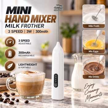 Fo Hand Mixer Mini Pengocok Milk Frother 3 Speed 3W 300mAh - D04