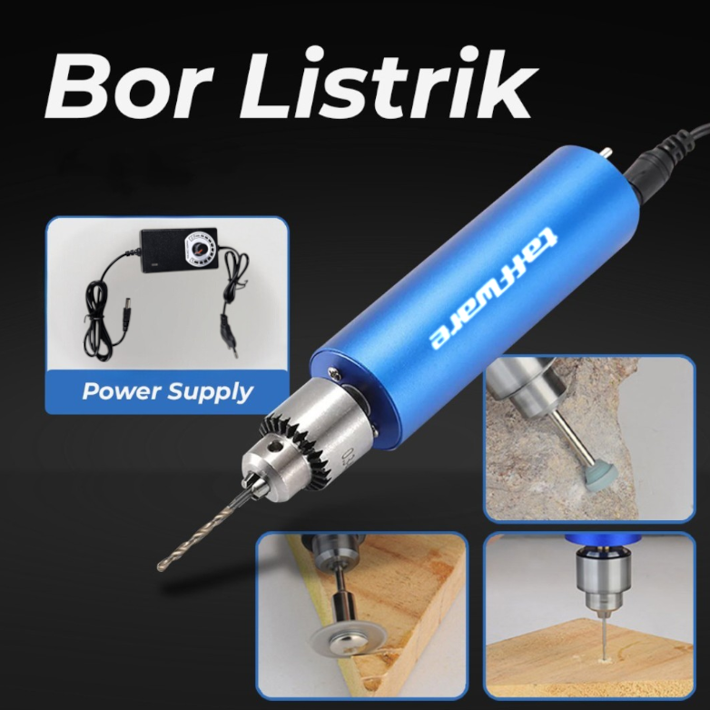 Gambar produk Taffware Bor Listrik Mini Grinder Alat Ukir Multifungsi 12000 RPM - HK0080 - Utama