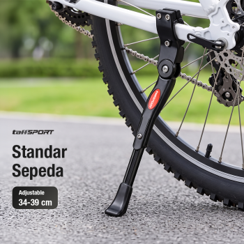 Gambar produk TaffSPORT Standar Sepeda Samping Adjustable Bike Kickstand 34-39cm - Z50
