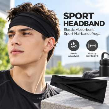 NNH Bandana Headband Olahraga Elastic Absorbent Sport Hairbands Yoga - A86
