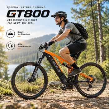 Gambar produk Lankeleisi Sepeda Listrik Gunung MTB E-Bike IP54 500W 48V 20Ah - GT800