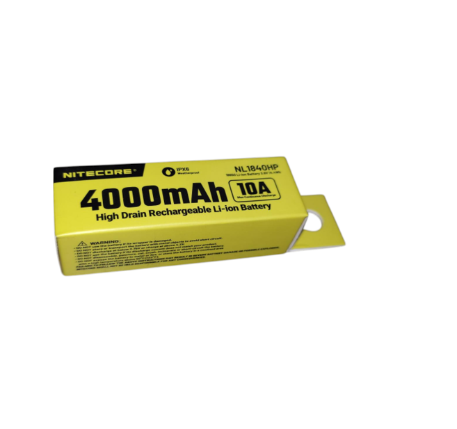 Gambar produk NITECORE Baterai Isi Ulang 18650 Li-Ion Button Top 4000mAh 3.6V 1 PCS - NL1840HP - Kemasan