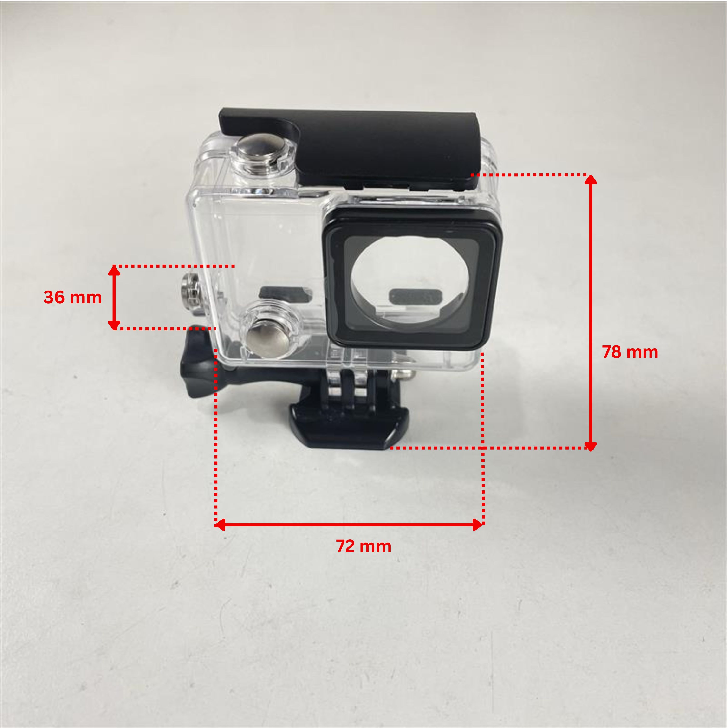 Gambar produk Underwater Waterproof Case IPX68 40M SJCAM SJ4000 EKEN H9 Button Top - 3C - 5