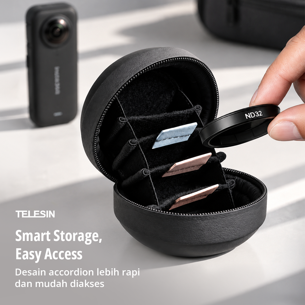 Gambar produk TELESIN Lens Filter Storage Case Action Camera Hard Shell 4 Slot - S6-PRC-13 - 3