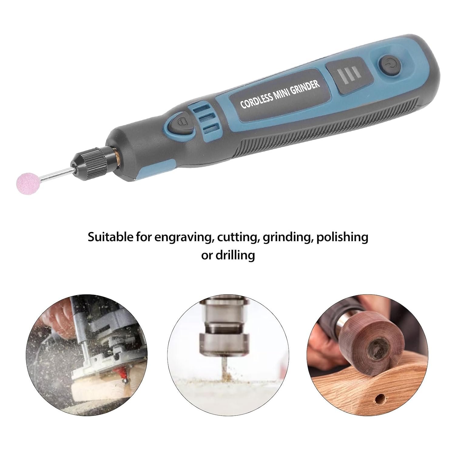 Gambar produk Longsa Bor Listrik Mini Grinder Polishing USB 3 Speed 15000 RPM 700mAh - TY-CM01 - 3