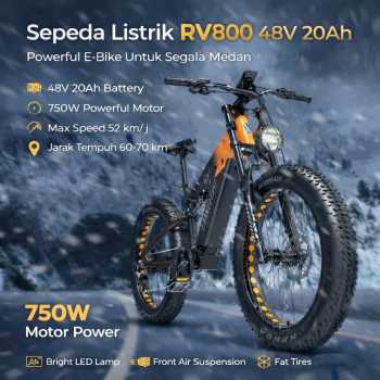 Lankeleisi Sepeda Listrik Fat E-Bike Tire 26x4 Inch 48V 20Ah - RV800